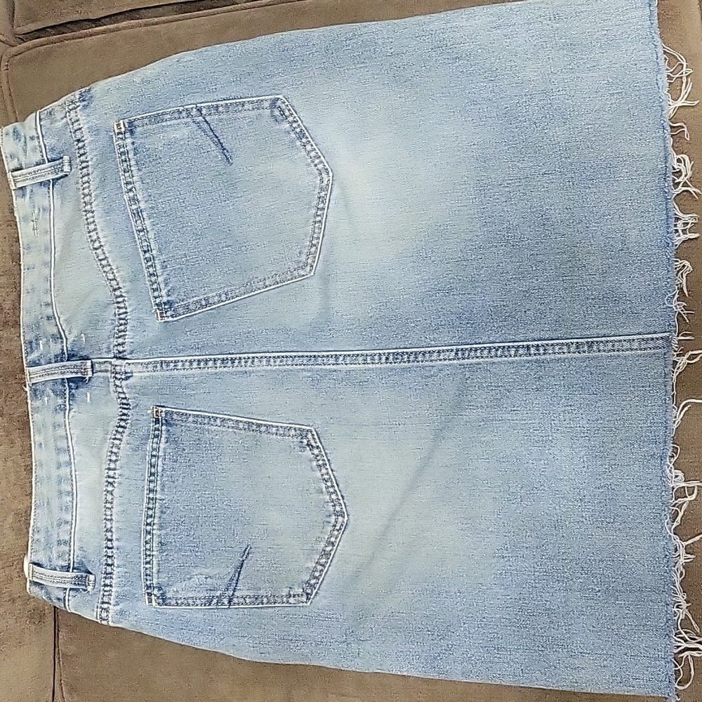 HABITUAL Distressed Luxury Premium Denim Miniskirt Blue Size 27 Size 4